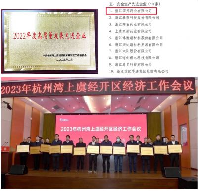 【喜讯】伟易博医药下属浙江伟易博药业喜获“2022年度高质量生长先进企业”、 “清静生产先进企业”
